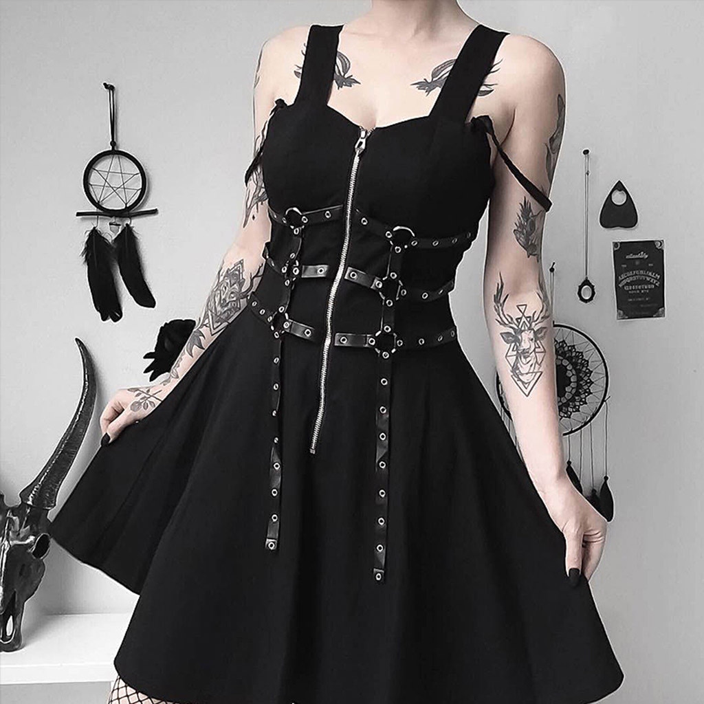 4  Goth Black Womens Dress μҸ   a   ũ  巹 Ϸ   ϶ 巹 ׷ 